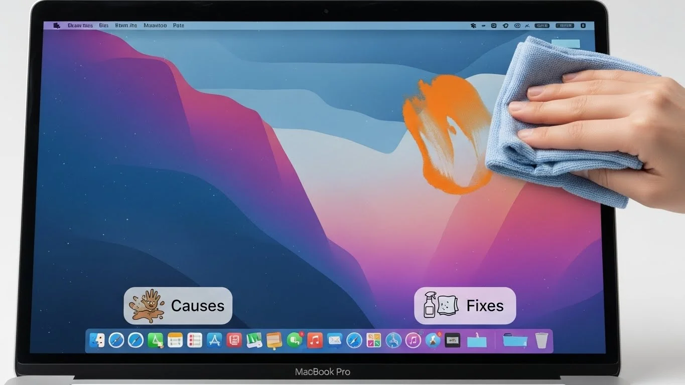 Orange Smudge on MacBook Screen